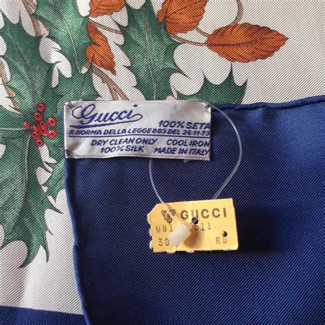 vintage gucci scarf labels